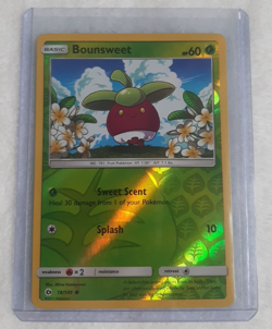 Bounsweet Reverse Holo 2017 Pokemon Sun & Moon Card Number 18/149 - Image 1