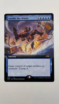 MTG Kamigawa Neon Dynasty Invoke the Winds Extended Art #444 Magic the Gathering - Image 1