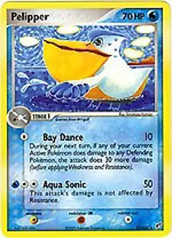 Pokemon EX Deoxys 21/107 Rare Card - Pelipper - Image 1