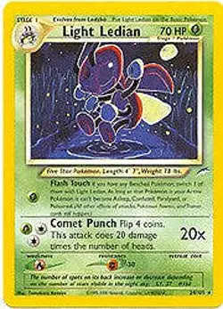 Neo Destiny Rare - Light Ledian Pokemon Card 24/105 - Image 1
