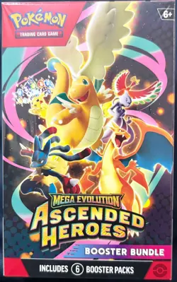 Pokemon TCG Mega Evolution Ascended Heroes Booster Bundle 6 Packs Sealed - Image 1