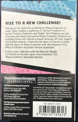 Pokemon TCG Mega Evolution Ascended Heroes Booster Bundle 6 Packs Sealed - Image 2