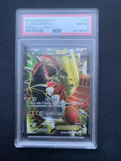 Groudon EX 150/160 eng XY Primal Clash Full Art Holo Pokemon TCG PSA 8 - Image 3