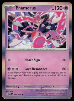 Enamorus 093/167 Rare Twilight Masquerade Pokemon Holo Near Mint - Image 1