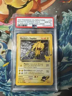 2021 Pokemon Celebrations Classic Collection PSA 10 Team Rocket's Zapdos #15 - Image 1