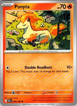 Ponyta Destined Rivals 029/182 Common Pokemon Near Mint - Image 1