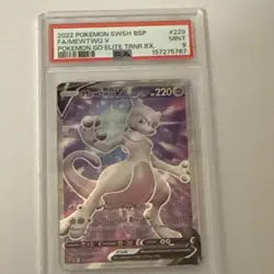 Pokemon Mewtwo V SWSH229 SWSH Promo Full Art Holo 220HP Eng PSA 9 2022 - Image 1