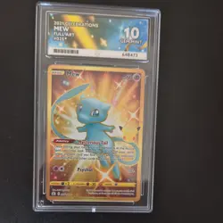 Pokemon TCG Gold Mew Full Art 025/025 Celebrations Ace Gem Mint 10 - Image 1