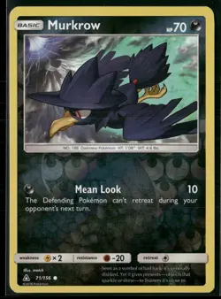 Pokemon - Murkrow 71/156 Reverse Holo Ultra Prism LP - Image 1