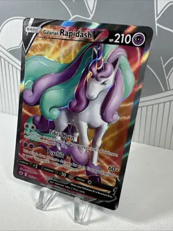 Pokemon TCG Galarian Rapidash V 167/198 Full Art Holo UR Chilling Reign NM - Image 2
