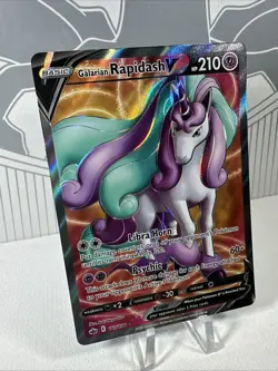 Pokemon TCG Galarian Rapidash V 167/198 Full Art Holo UR Chilling Reign NM - Image 3
