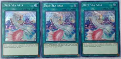 Yugioh 3x Deep Sea Aria ETCO-EN061 Secret Rare 1st Edition Near Mint Playset - Image 1