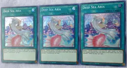 Yugioh 3x Deep Sea Aria ETCO-EN061 Secret Rare 1st Edition Near Mint Playset - Image 3