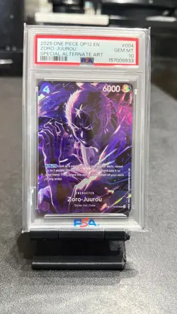 One Piece PSA 10 Zoro-Juurou #ST18-004 SP Legacy Of The Master - Image 1