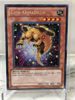 Yugioh - Gem-Armadillo HA05-EN005 1st Edition SECRET NM X1 - Image 1