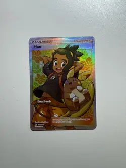 Hau 144/145 Full Art Ultra Rare Card Sun & Moon Guardians Rising NM - Image 1