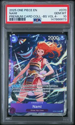 2025 ONE PIECE PREMIUM CARD COLLECTION -BEST SELECTION VOL.4 - #070 NAMI PSA 10 - Image 1