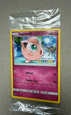 Build a Bear Pokemon Card Jigglypuff Promo Trading 71/111 2017 SEALED - Image 1