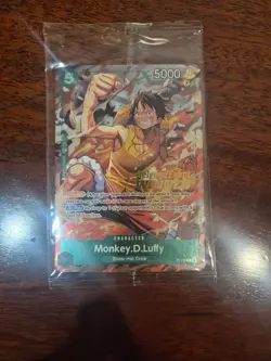 One Piece TCG Monkey.D.Luffy Pre Release Winner OP16 Promo P-135 Sealed - Image 2