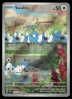 Pokemon Cards Swablu 213/182 Paradox Rift Illustration Rare NM - Image 1