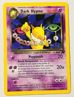 Dark Hypno 26/82 *LP-MP* Team Rocket Non Holo TCG Pokemon Card SEE DESCRIPTION - Image 1