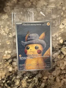 Pokemon TCG: Van Gogh Pikachu with Grey Felt Hat SVP 085 Promo Card - Sealed A - Image 1