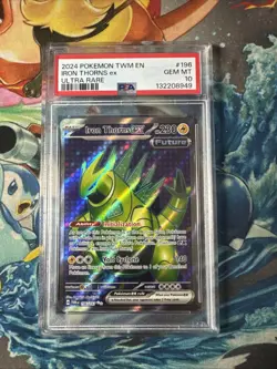 Iron Thorns ex 196 2024 Pokemon Twilight Masquerade UR PSA 10 GEM MT Card - Image 1