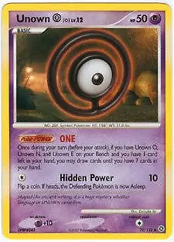 Pokemon Secret Wonders Card - Unown O 70/132 - Image 1