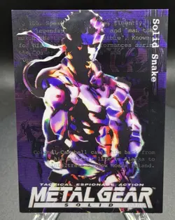 🎮 1998 Konami Metal Gear Solid Trading Card #62 - Solid Snake | 1667 | LP - Image 1
