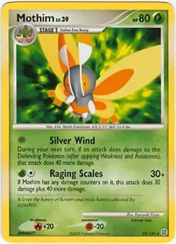 Pokemon Secret Wonders Rare Card - Mothim 33/132 - Image 1