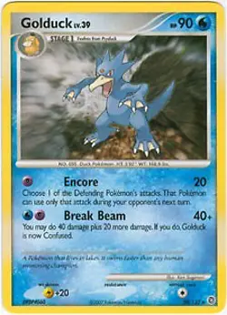 Pokemon Secret Wonders Rare Card - Golduck 28/132 - Image 1