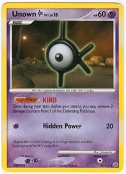 Pokemon Secret Wonders Card - Unown K 68/132 - Image 1