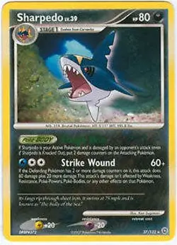 Pokemon Secret Wonders Rare Card - Sharpedo 37/132 - Image 1