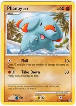 Pokemon Secret Wonders Card - Phanpy 98/132 - Image 1