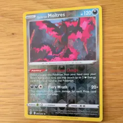 GALARIAN MOLTRES 093/203 POKEMON CARD (EVOLVING SKIES SET) REVERSE HOLO - Image 4