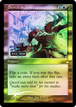 MTG STITCH IN TIME SERIALIZED FOIL Ravnica Remastered NM 472/500 - Image 1