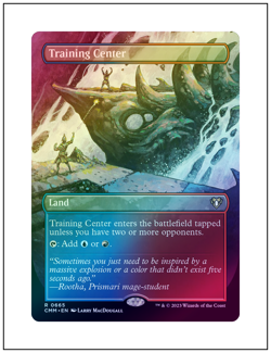 Training Center, Borderless Art Foil, Commander Masters, Magic MTG NM - Image 1