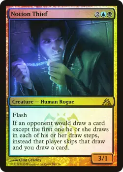 MTG FOIL Notion Thief - Dragon's Maze #088 - Image 1
