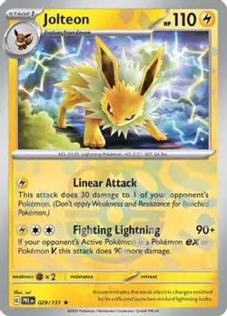 JOLTEON (MASTER BALL PATTERN) 029/131 HOLO PRISMATIC EVOLUTIONS POKEMON NM/M - Image 1
