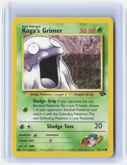 Koga's Grimer 78/132 Common Gym Challenge Pokemon Unlimited Near Mint - Image 1