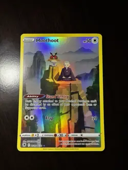 Pokemon TCG Hoothoot TG12/TG30 SWSH10 Ultra Rare Holo EN 50 HP - Image 1