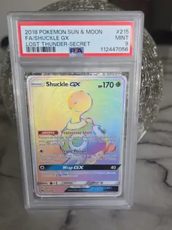 Shuckle GX Sun & Moon Lost Thunder Secret Rare PSA 9 Pokemon 🥋✨ - Image 1