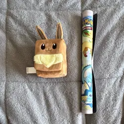 Pokemon Eevee Plush Deck Box 60ct Standard Size Brown/Yellow Vaporeon - Image 1