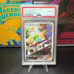 2024 POKEMON SCR EN-STELLAR CROWN ILLUSTRATION RARE - #143 BULBASAUR - PSA 10 - Image 1
