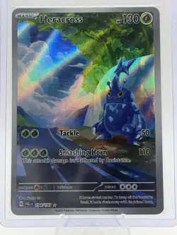Pokemon TCG Heracross 194/193 SV02 Paldea Evolved Illustration Rare Holo HP130 … - Image 1