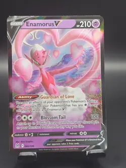 Enamorus V Lost Origin #82 (2022) Rare Holo V NM Pokemon - Image 1