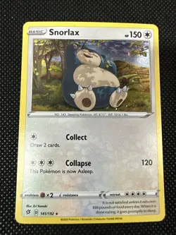 Snorlax 141/192 (Cosmo Holo) Rare Rebel Clash Pokemon Near Mint - Image 1
