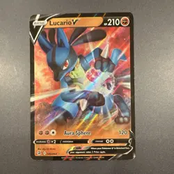 Pokemon Lucario V Ultra Rare Holo Basic Swsh08: Fusion Strike 146/264 210 HP - Image 1