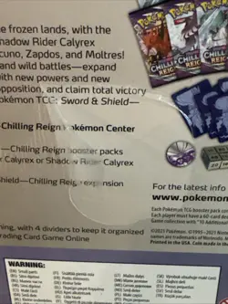 Pokemon Center Chilling Reign Elite Trainer Box ETB NEW SEALED Minor Rips Seepic - Image 5