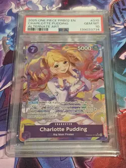 Charlotte Pudding PRB02 010 Alt Art Premium Booster Vol. 2 Foil. PSA 10 - Image 1
